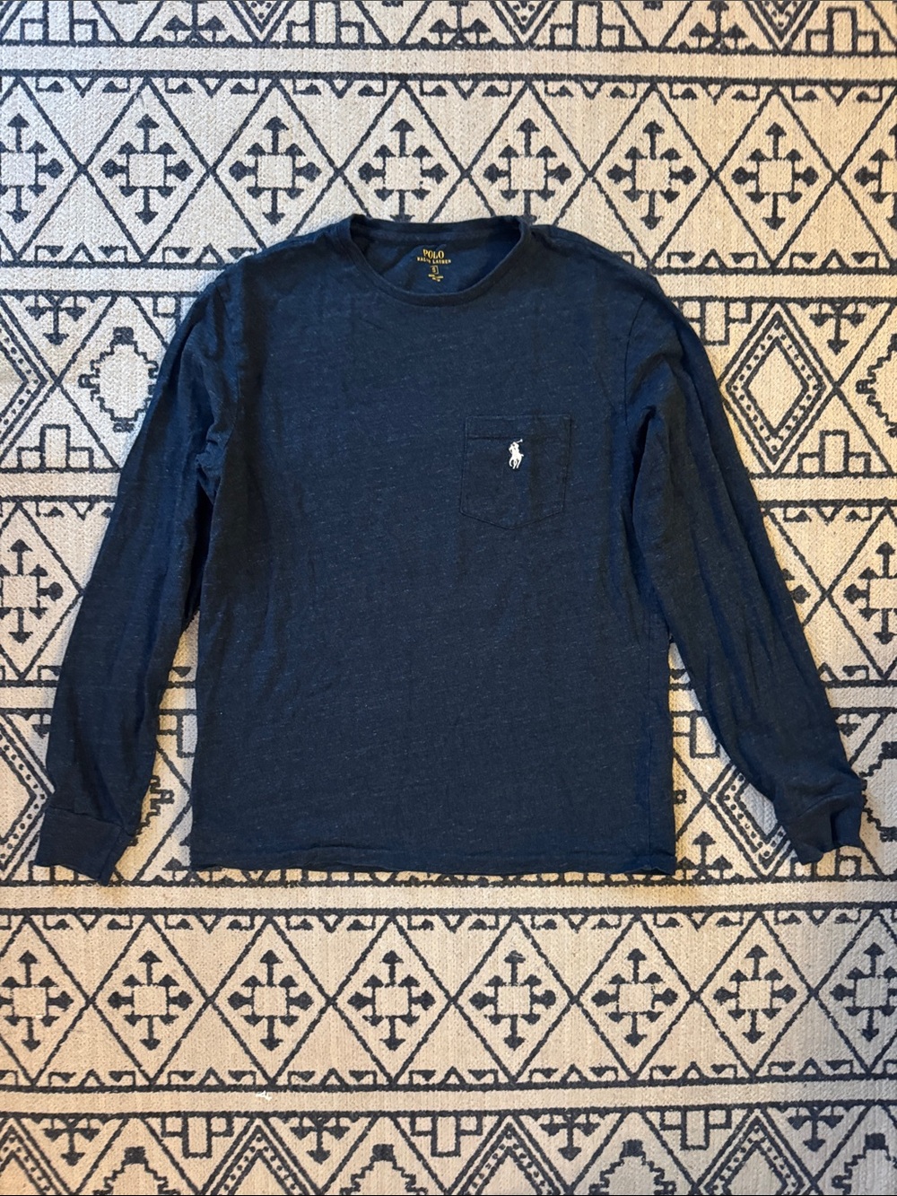 Polo by Ralph Lauren Navy Long-Sleeve Pocket Tee